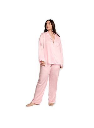 VICTORIA'S SECRET Glazed Satin Long Pajama Set